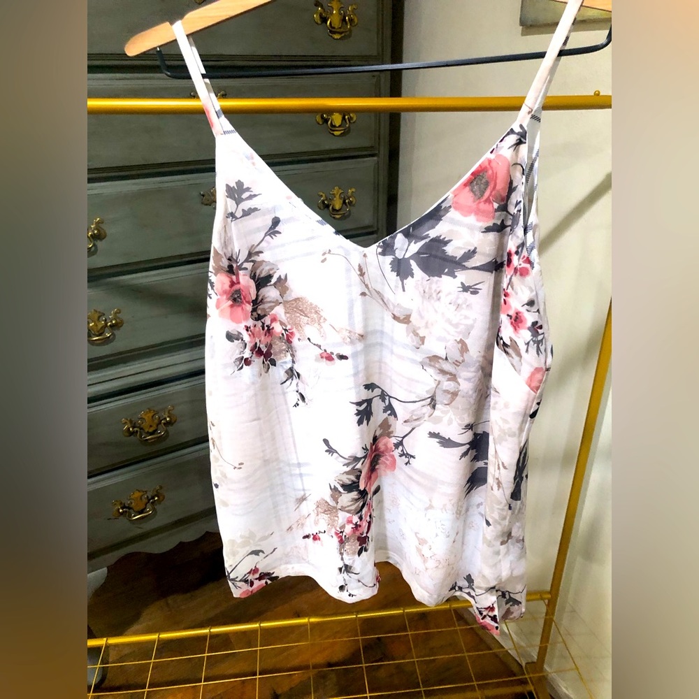 Floral and reversible plaid camisole- Size M White House Back Market